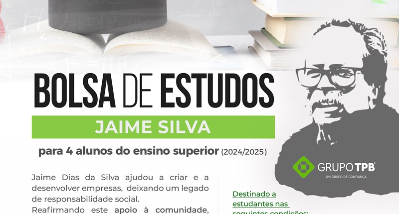 Candidaturas abertas para a Bolsa de Estudos Jaime Silva 24/25